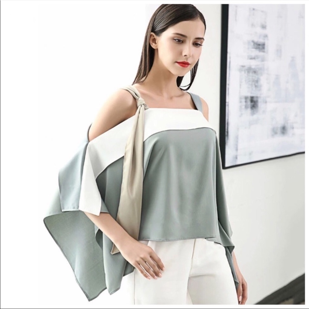 SILKY ASYMMETRICAL MULTI-LAYERED STRAPPY TOP